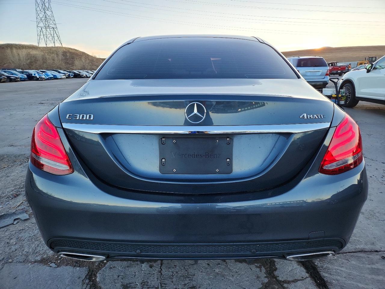 2015 Mercedes-benz C 300 4matic Gray vin: 55SWF4KB1FU026338