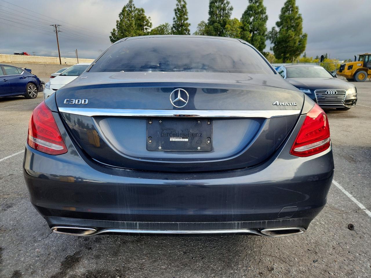 2015 Mercedes-benz C 300 4matic Gray vin: 55SWF4KB1FU027733
