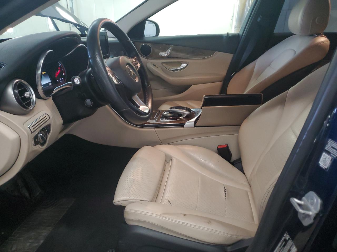 2015 Mercedes-benz C 300 4matic Blue vin: 55SWF4KB1FU027781 Damage: Left Front Seat, Torn, > 12 Inches