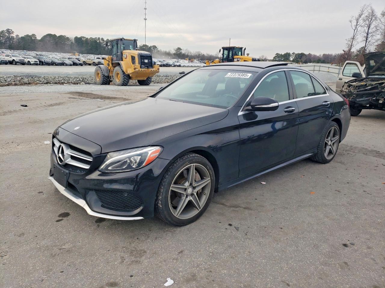 2015 Mercedes-benz C 300 4matic Black vin: 55SWF4KB1FU032544