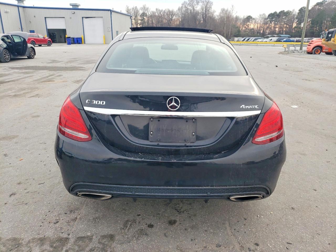 2015 Mercedes-benz C 300 4matic Black vin: 55SWF4KB1FU032544