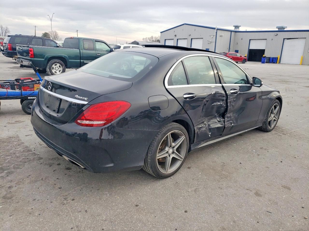 2015 Mercedes-benz C 300 4matic Black vin: 55SWF4KB1FU032544