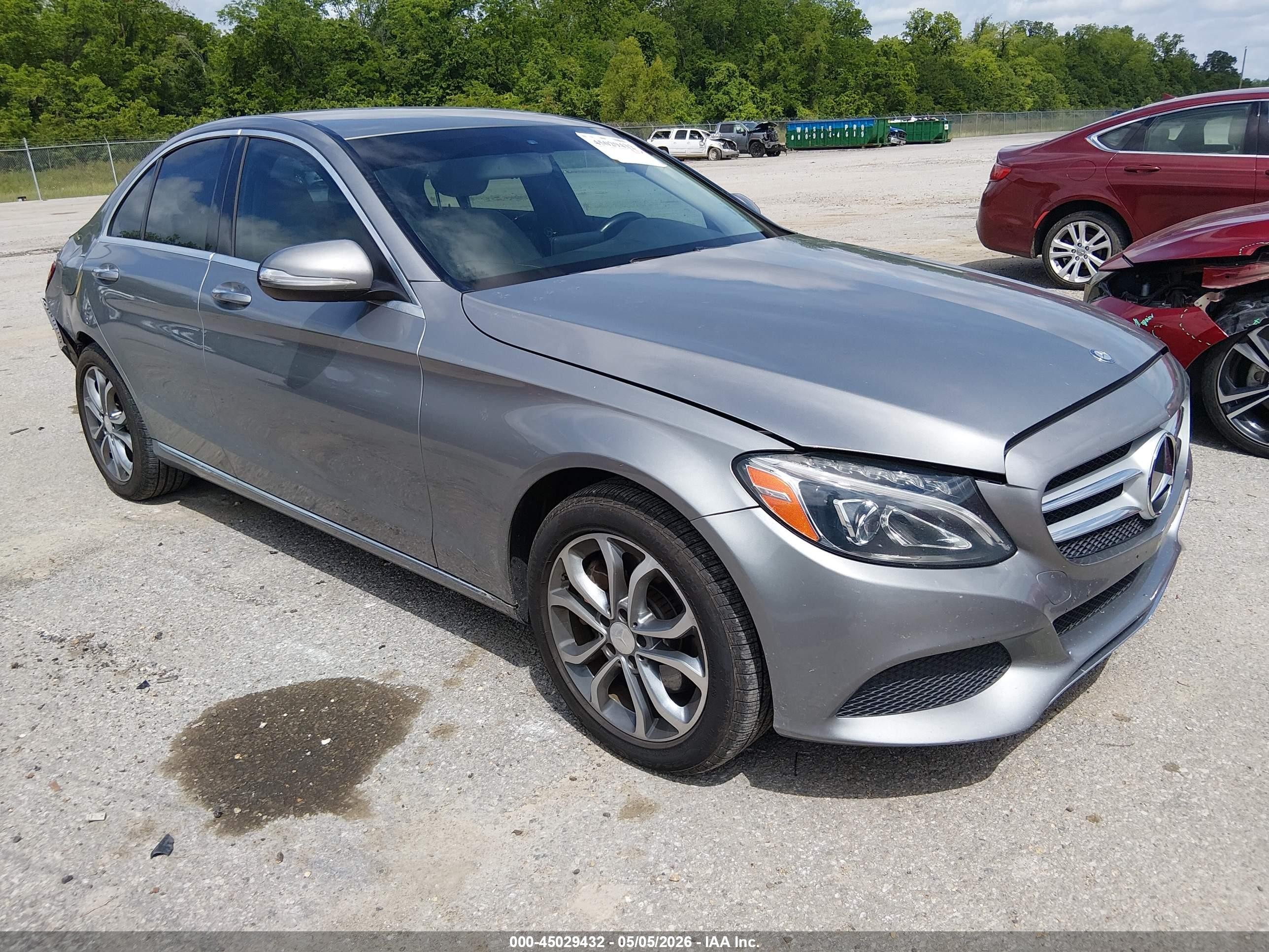 2015 Mercedes-benz C 300 4matic Gray vin: 55SWF4KB1FU032771
