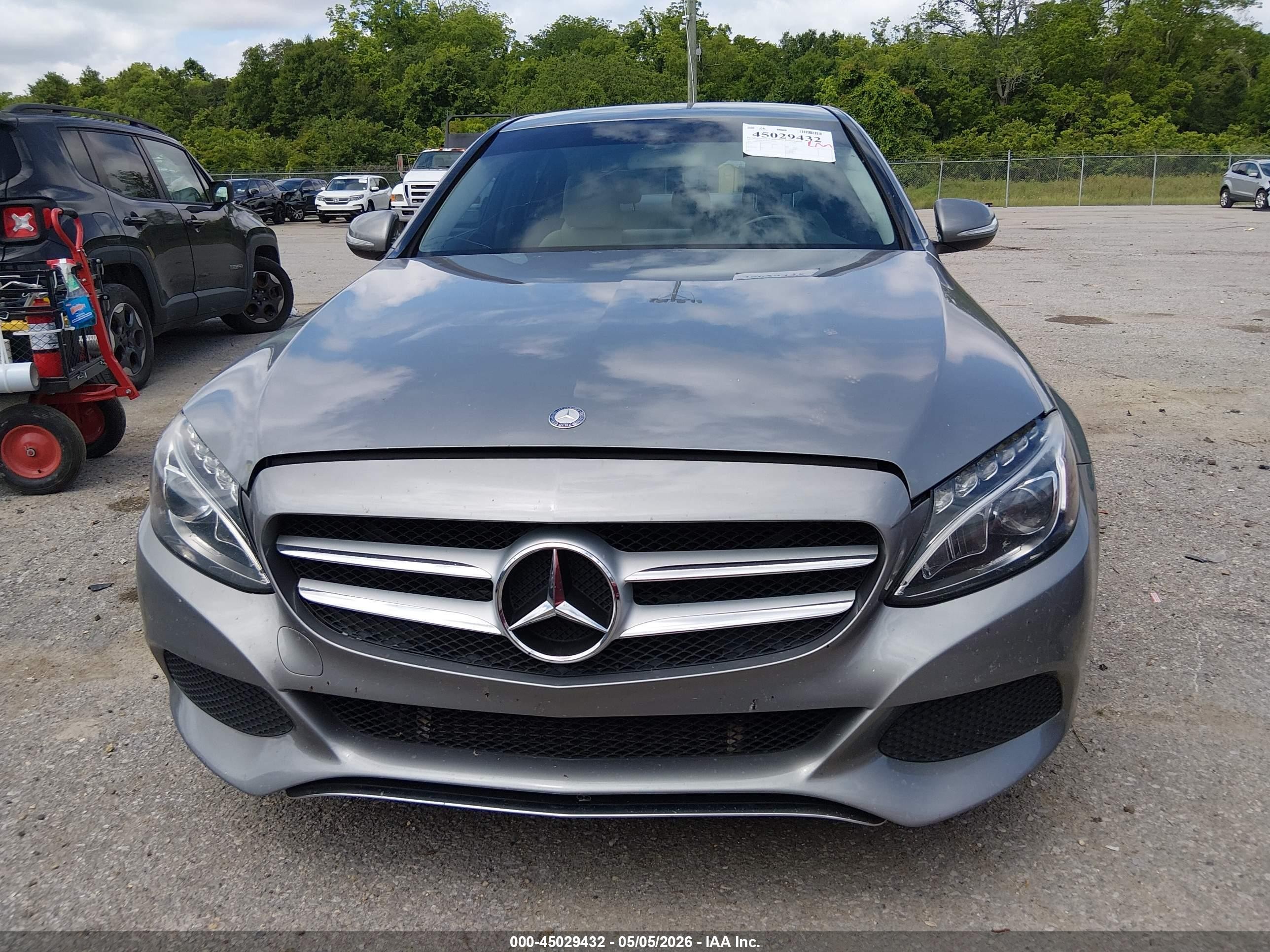 2015 Mercedes-benz C 300 4matic Gray vin: 55SWF4KB1FU032771