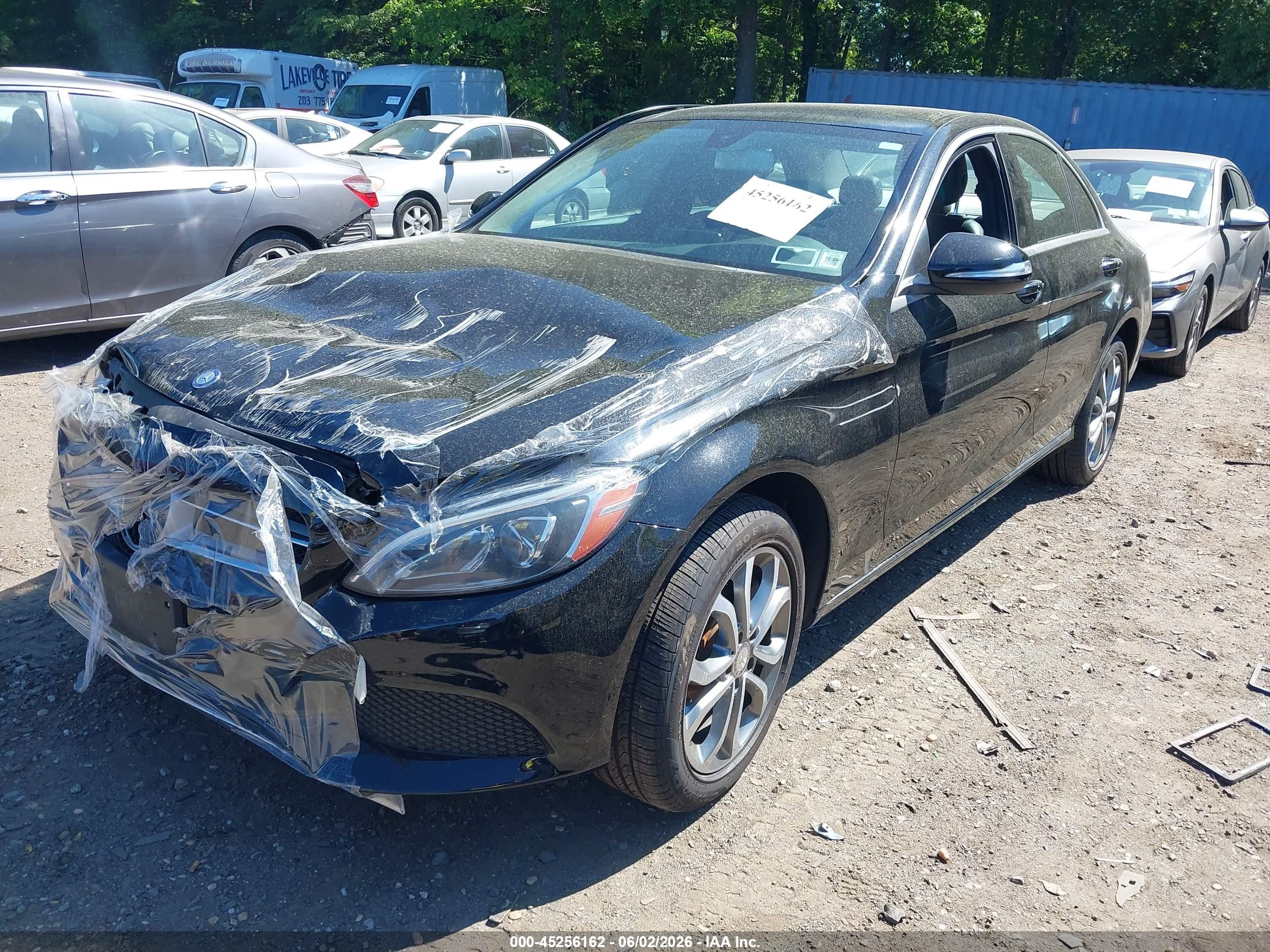 2015 Mercedes-benz C 300 4matic Black vin: 55SWF4KB1FU035816
