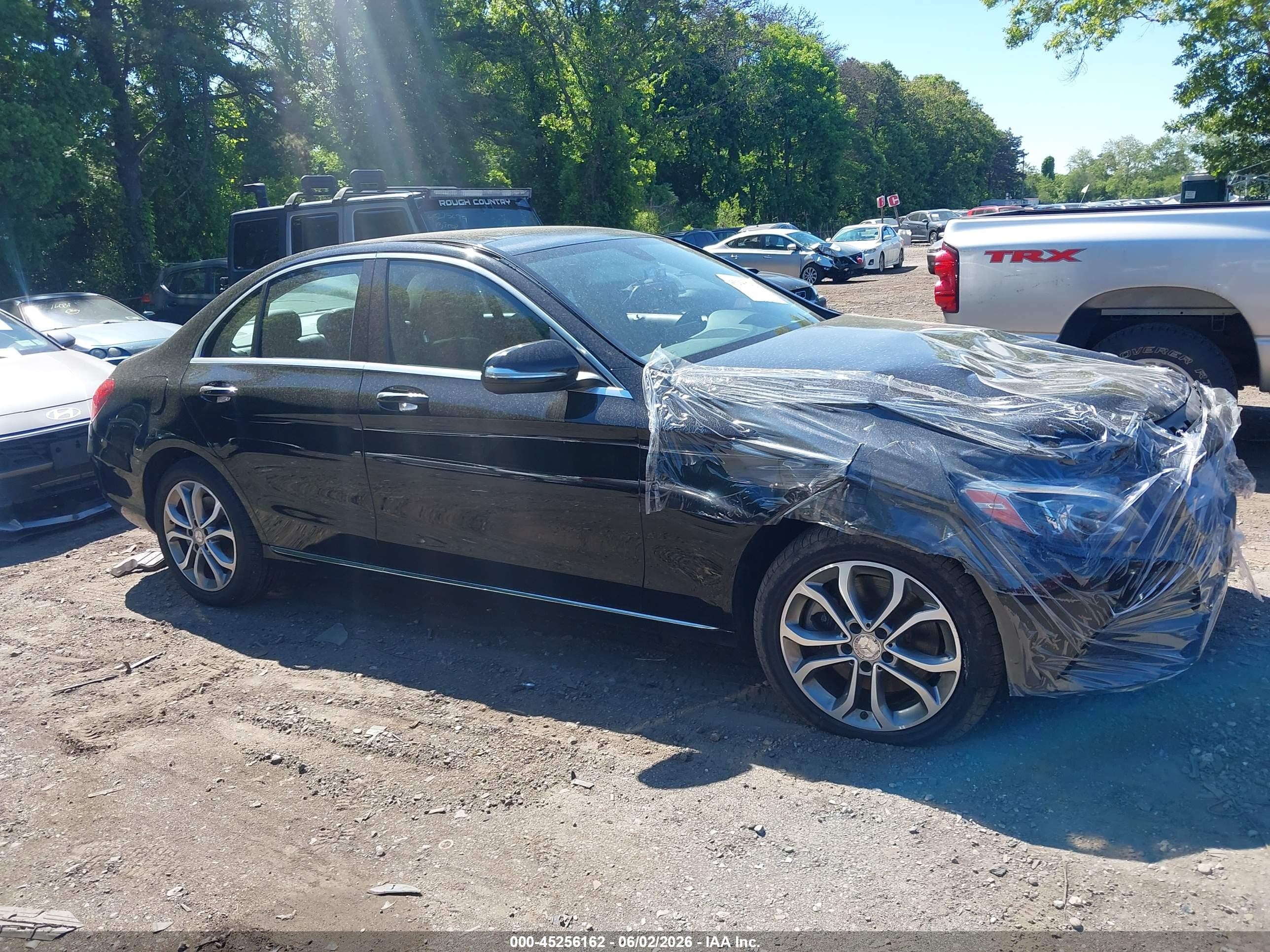 2015 Mercedes-benz C 300 4matic Black vin: 55SWF4KB1FU035816