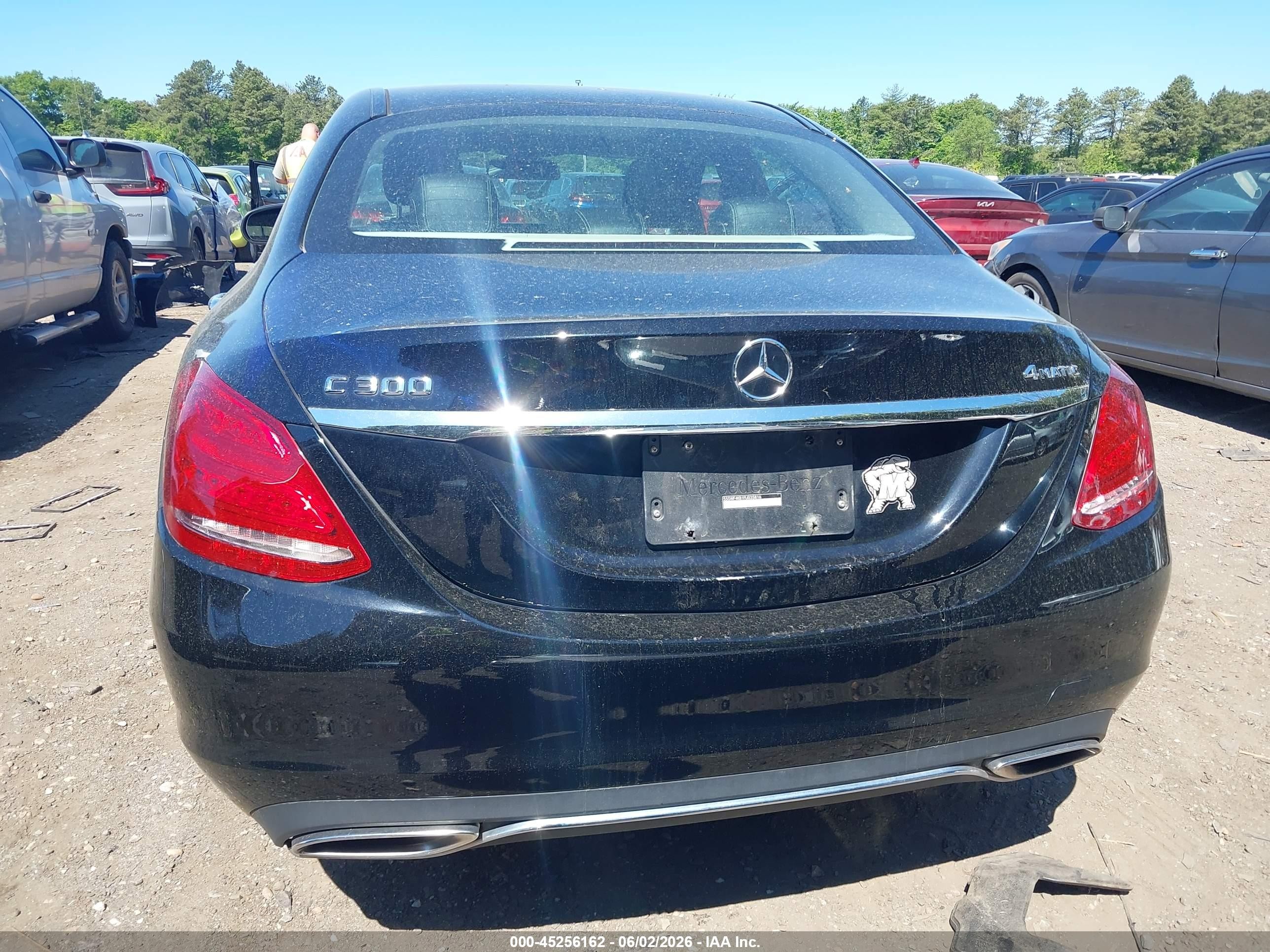 2015 Mercedes-benz C 300 4matic Black vin: 55SWF4KB1FU035816
