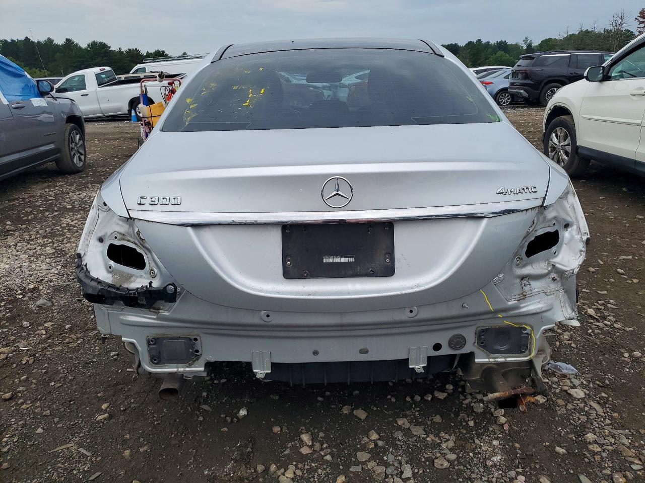 2015 Mercedes-benz C 300 4matic Silver vin: 55SWF4KB1FU036013