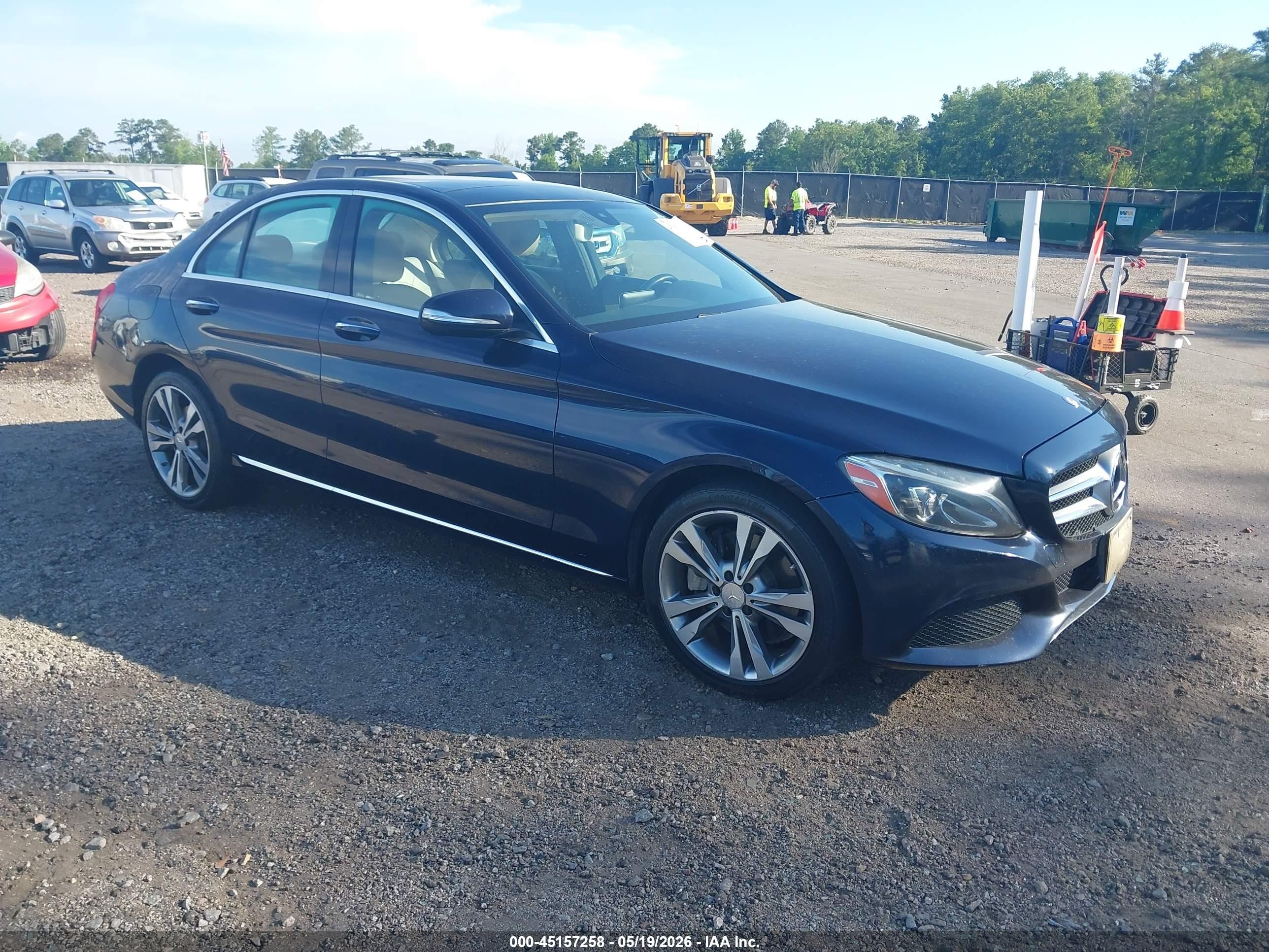 2015 Mercedes-benz C 300 4matic Blue vin: 55SWF4KB1FU038117