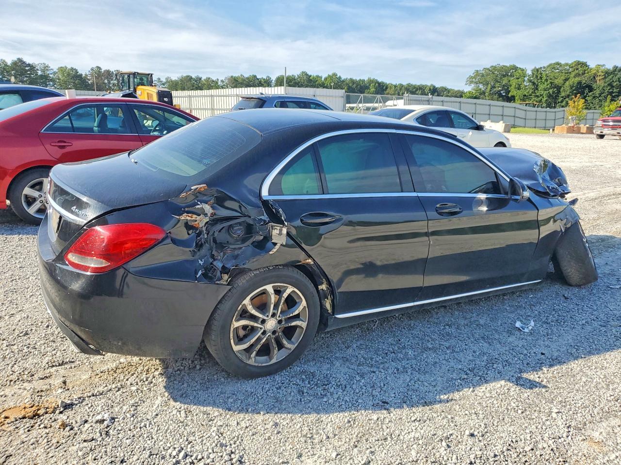 2015 Mercedes-benz C 300 4matic Black vin: 55SWF4KB1FU039266