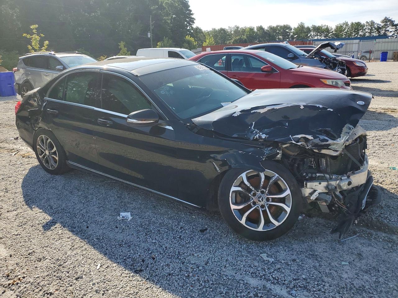 2015 Mercedes-benz C 300 4matic Black vin: 55SWF4KB1FU039266