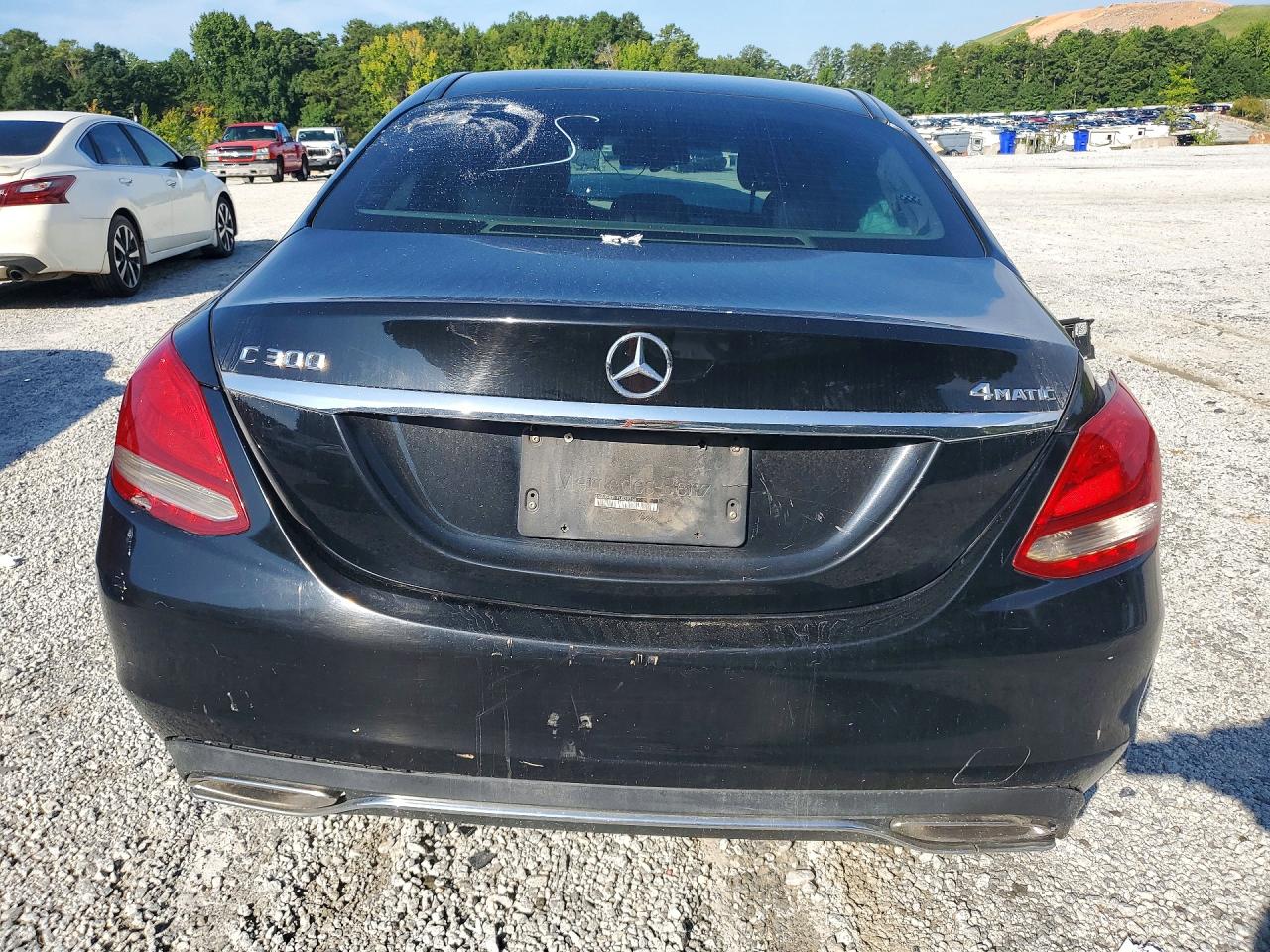 2015 Mercedes-benz C 300 4matic Black vin: 55SWF4KB1FU039266