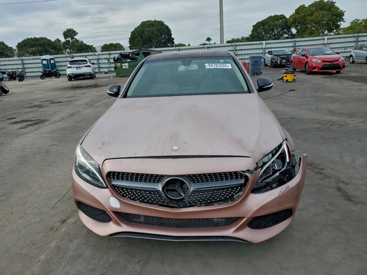 2015 Mercedes-benz C 300 4matic Розовый vin: 55SWF4KB1FU040479