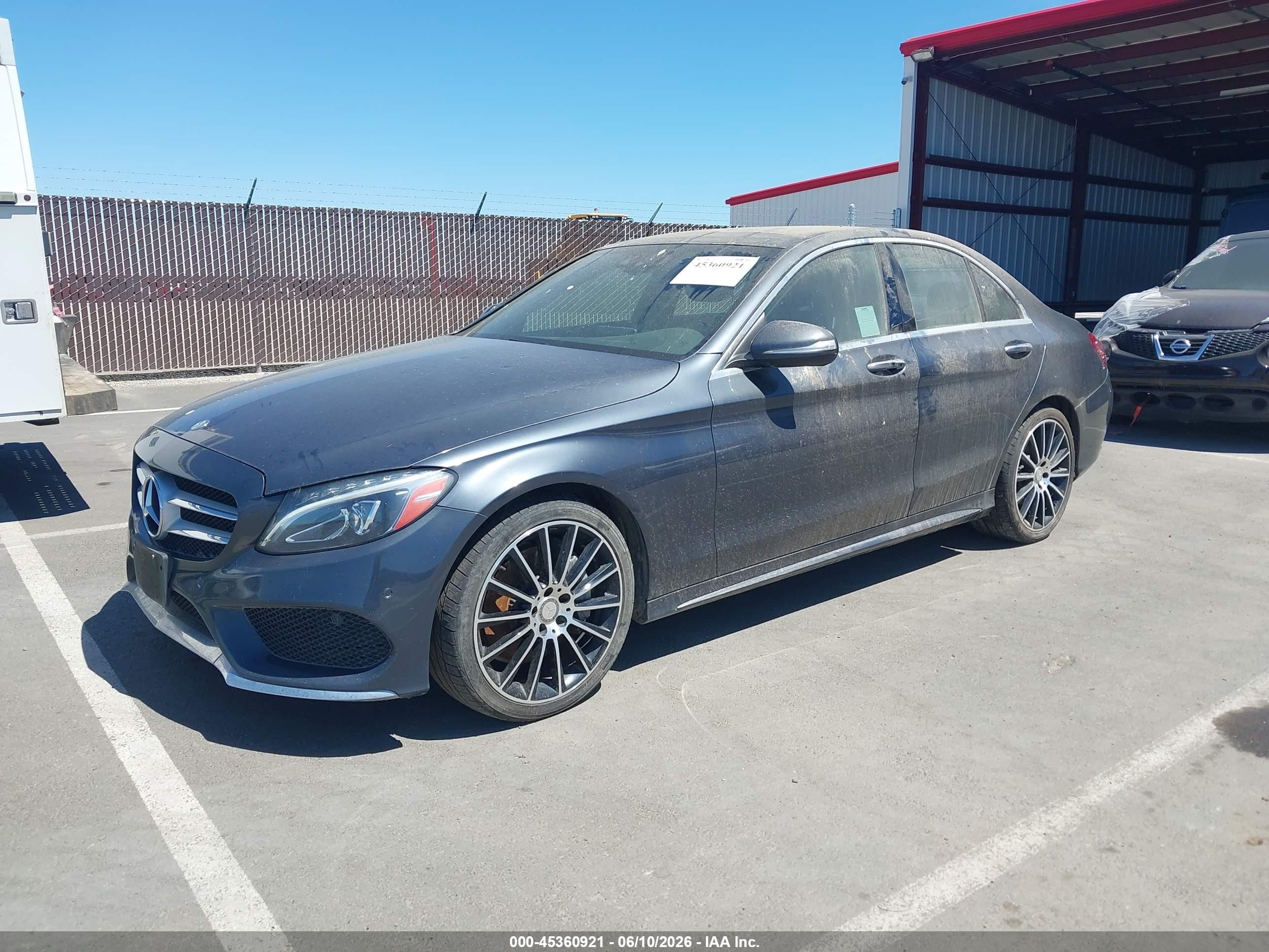 2015 Mercedes-benz C 300 Sport 4matic Gray vin: 55SWF4KB1FU040899