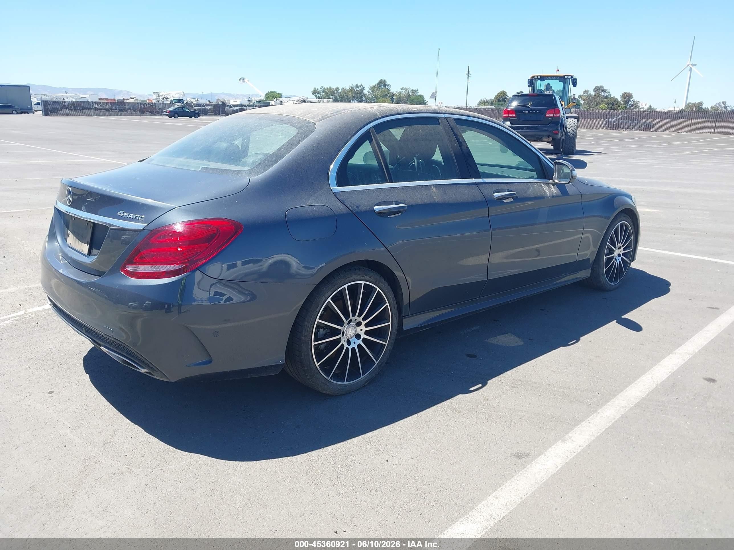 2015 Mercedes-benz C 300 Sport 4matic Gray vin: 55SWF4KB1FU040899