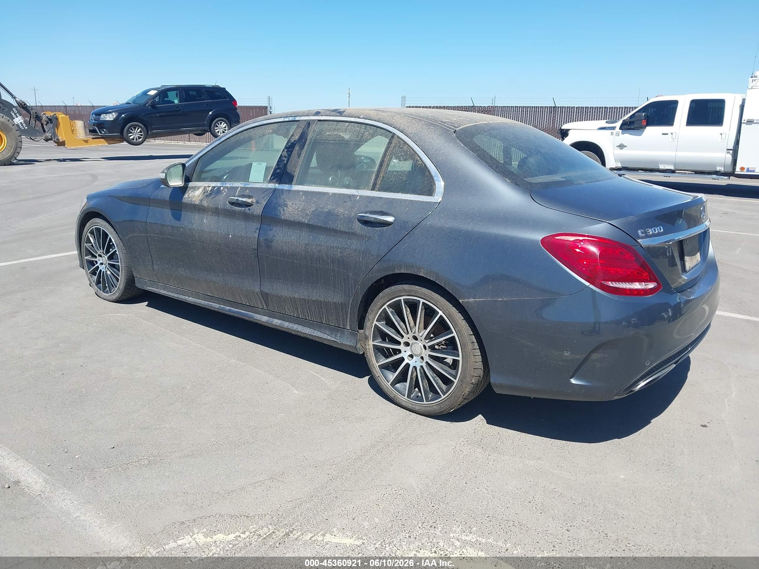 2015 Mercedes-benz C 300 Sport 4matic Gray vin: 55SWF4KB1FU040899