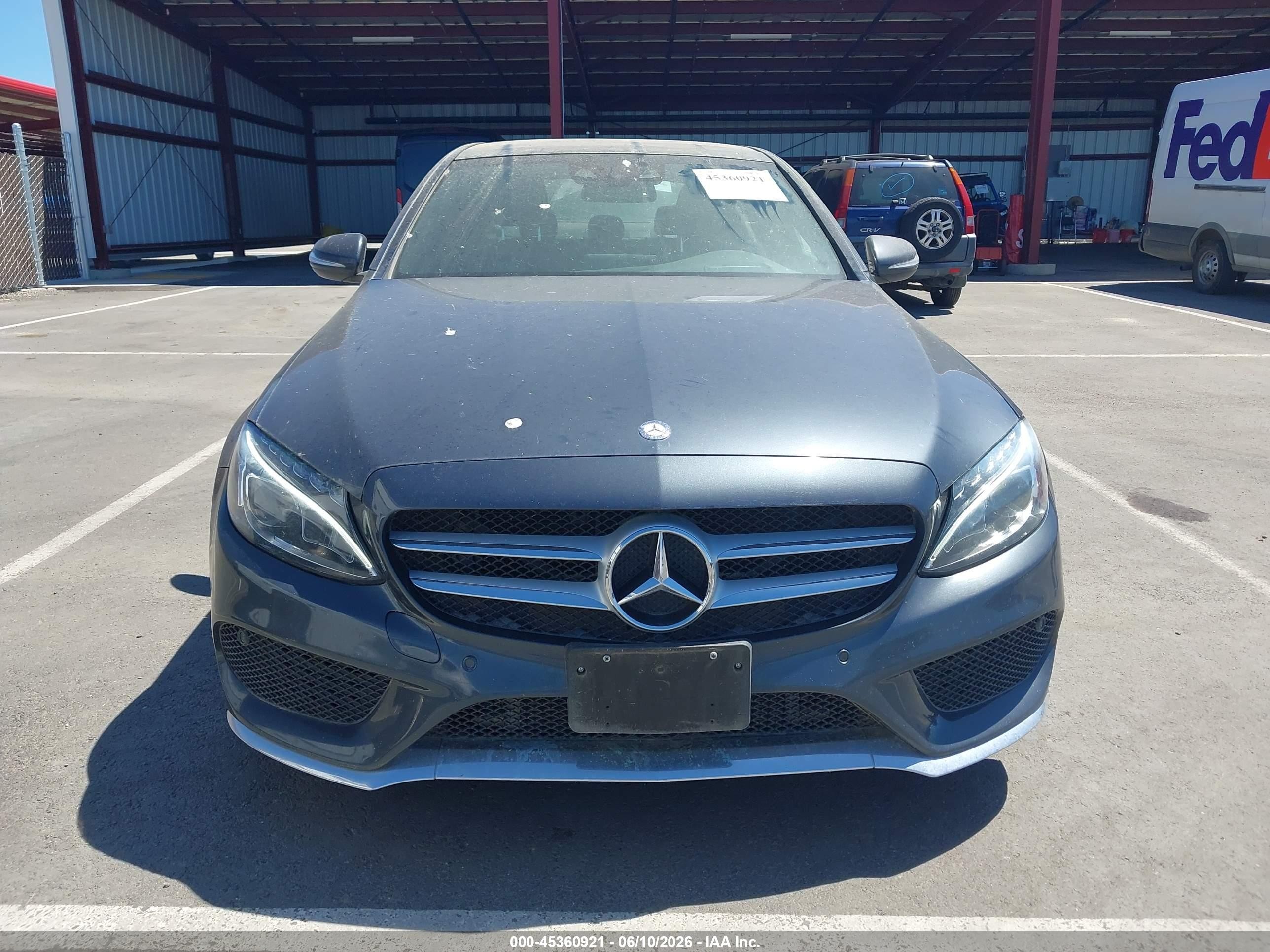 2015 Mercedes-benz C 300 Sport 4matic Gray vin: 55SWF4KB1FU040899
