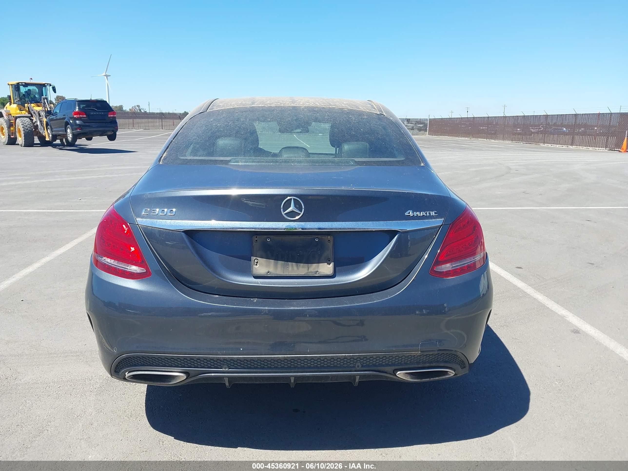 2015 Mercedes-benz C 300 Sport 4matic Gray vin: 55SWF4KB1FU040899