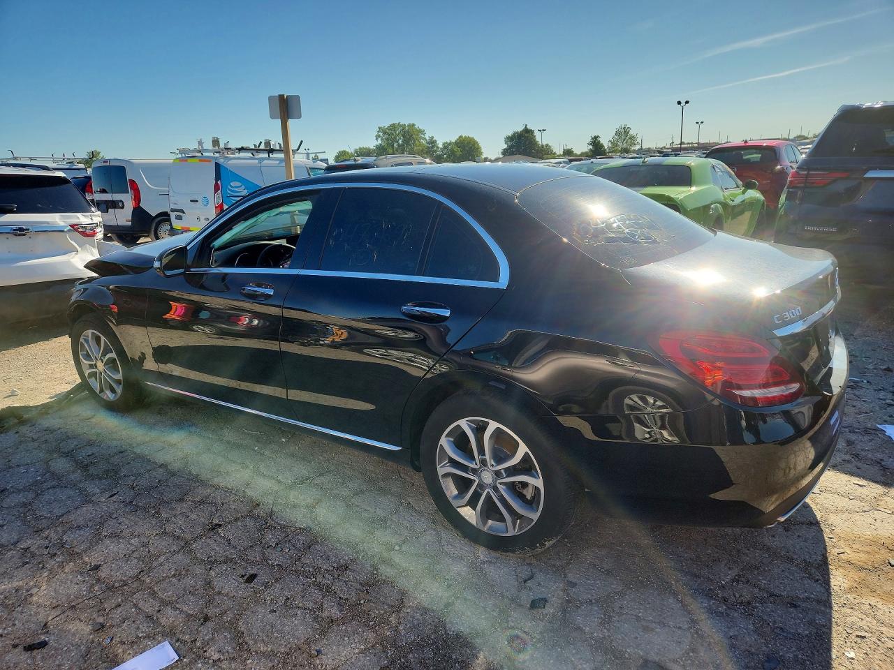 2015 Mercedes-benz C 300 4matic Black vin: 55SWF4KB1FU047769