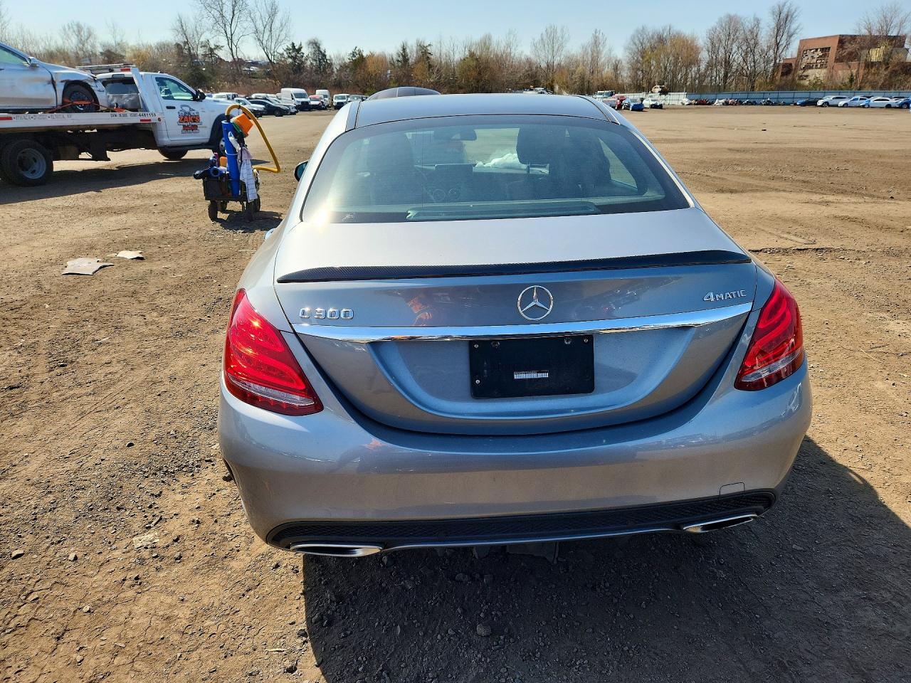 2015 Mercedes-benz C 300 4matic Silver vin: 55SWF4KB1FU050056