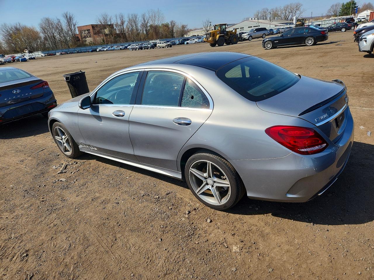 2015 Mercedes-benz C 300 4matic Silver vin: 55SWF4KB1FU050056