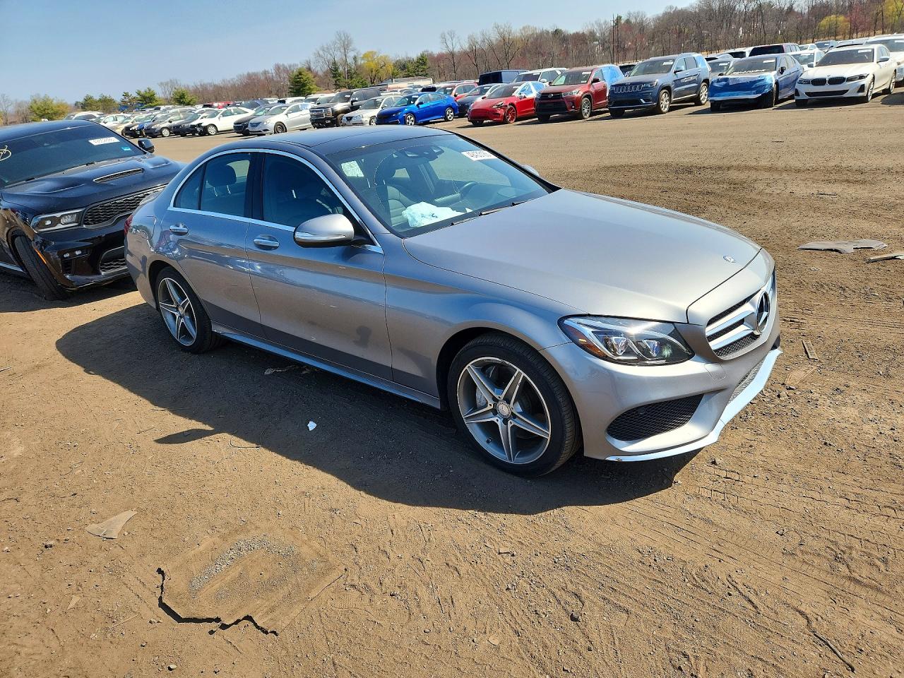 2015 Mercedes-benz C 300 4matic Silver vin: 55SWF4KB1FU050056