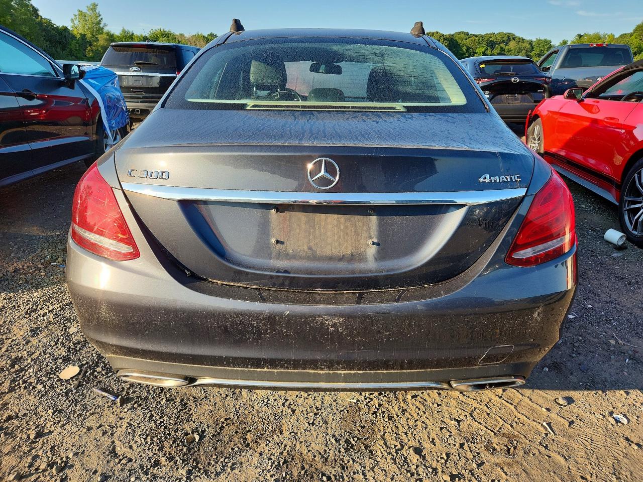 2015 Mercedes-benz C 300 4matic Gray vin: 55SWF4KB1FU050106