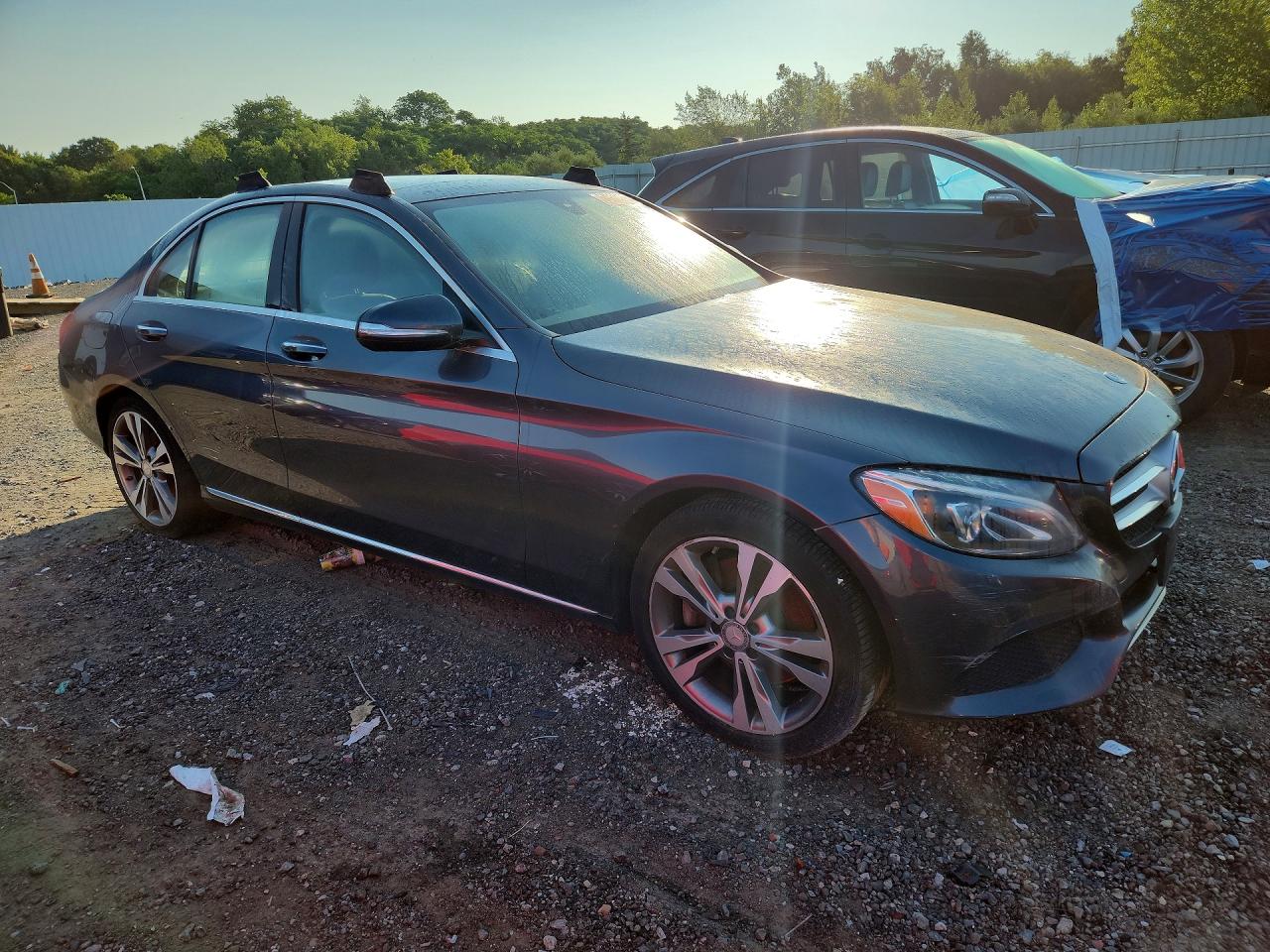 2015 Mercedes-benz C 300 4matic Gray vin: 55SWF4KB1FU050106