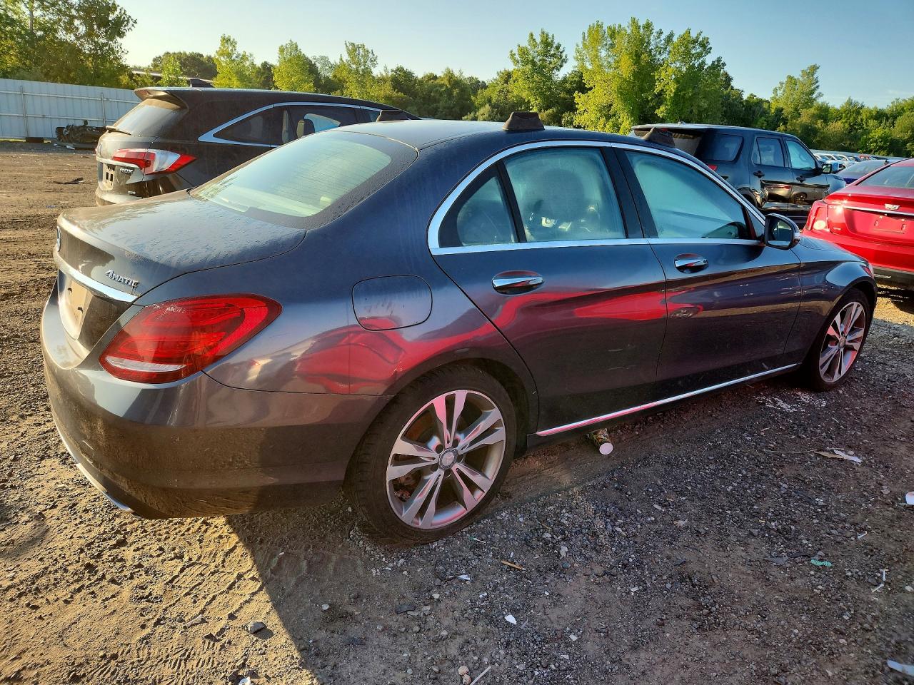 2015 Mercedes-benz C 300 4matic Gray vin: 55SWF4KB1FU050106
