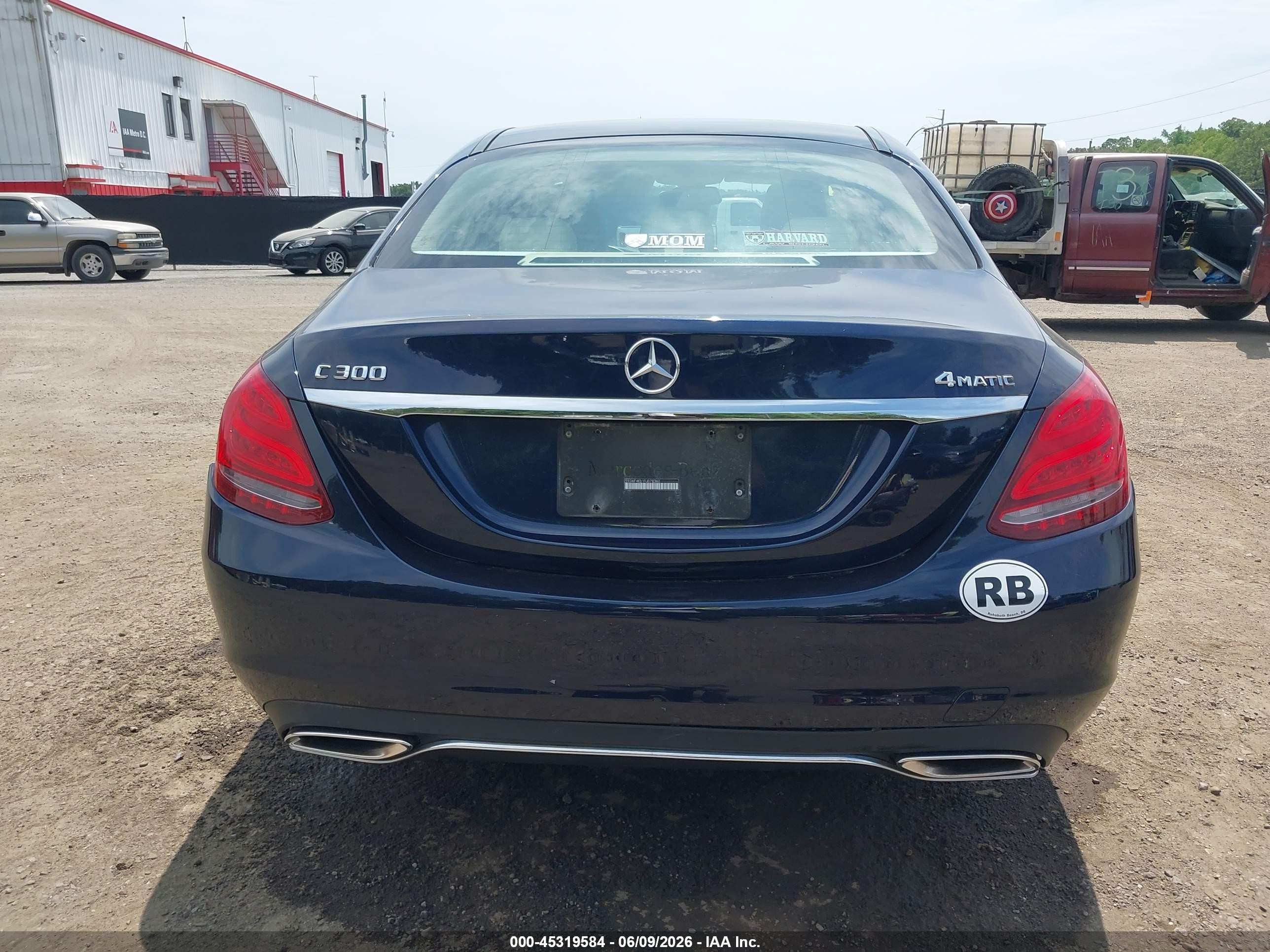 2015 Mercedes-benz C 300 4matic Dark Blue vin: 55SWF4KB1FU078360