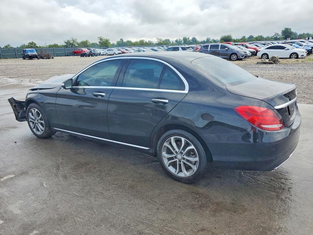 2015 Mercedes-benz C 300 4matic Black vin: 55SWF4KB1FU095952