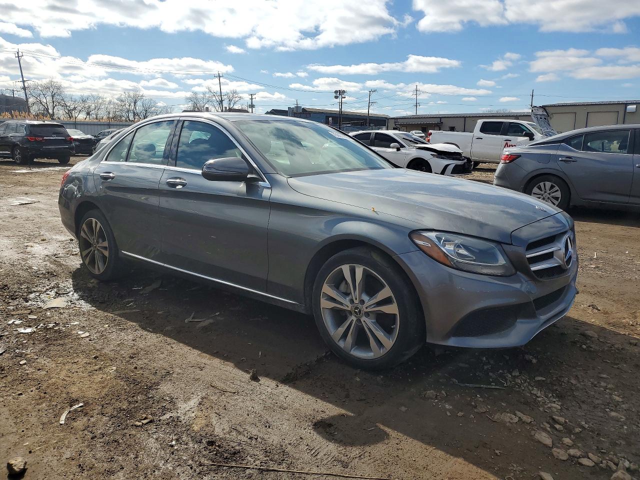 2018 Mercedes-benz C 300 4matic Gray vin: 55SWF4KB1JU281046