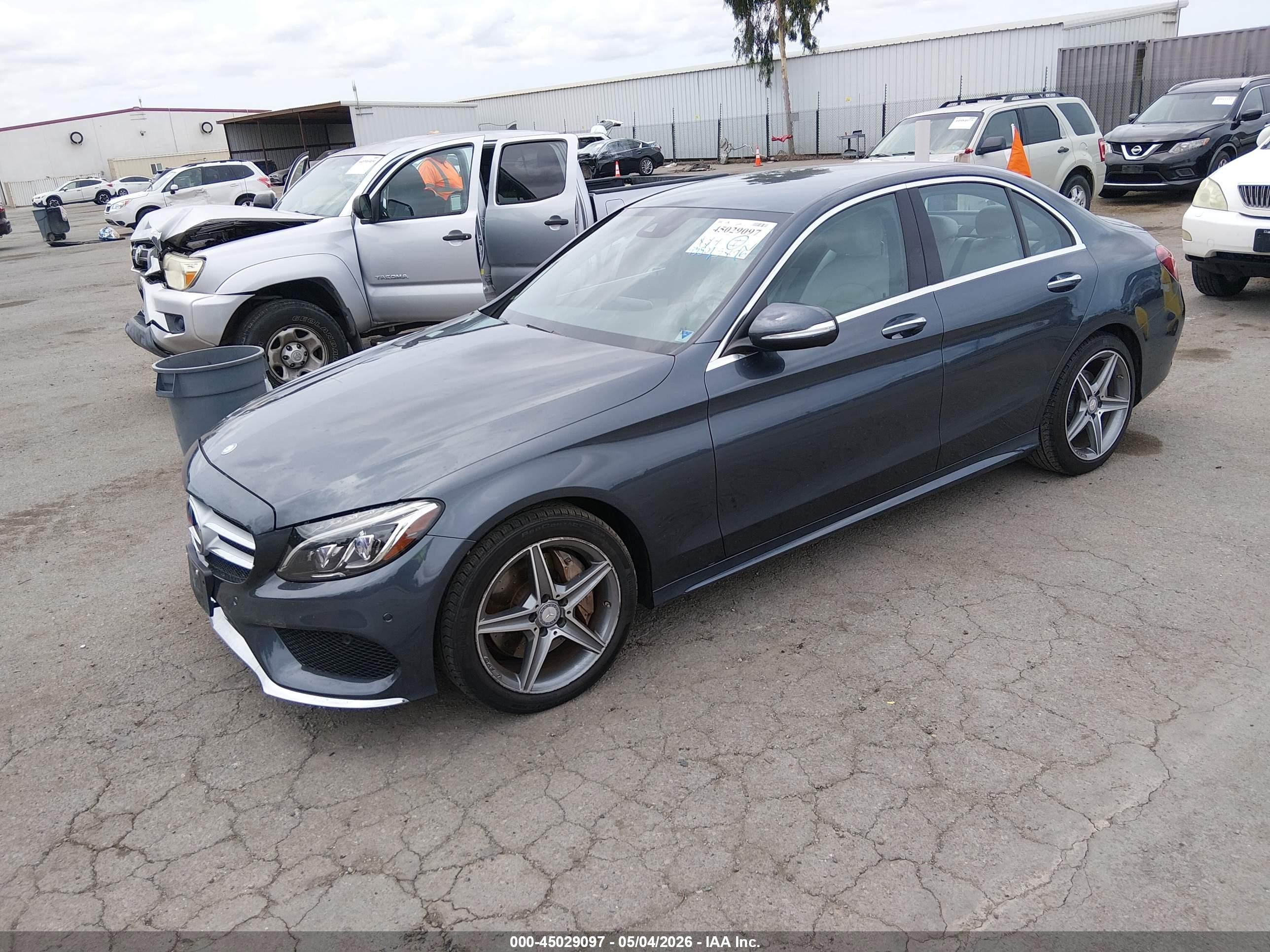 2015 Mercedes-benz C 300 Sport 4matic Gray vin: 55SWF4KB2FU008785