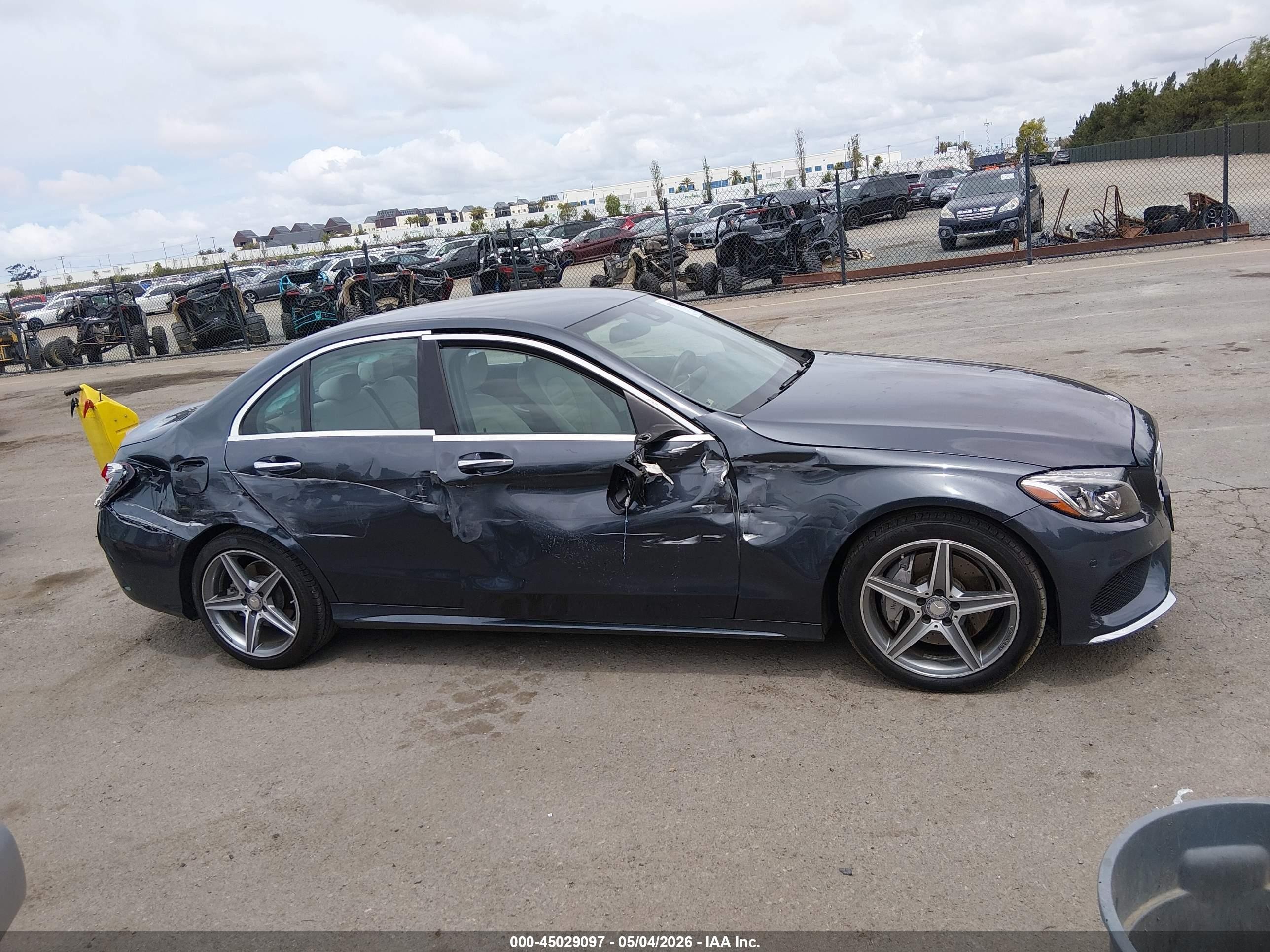 2015 Mercedes-benz C 300 Sport 4matic Gray vin: 55SWF4KB2FU008785