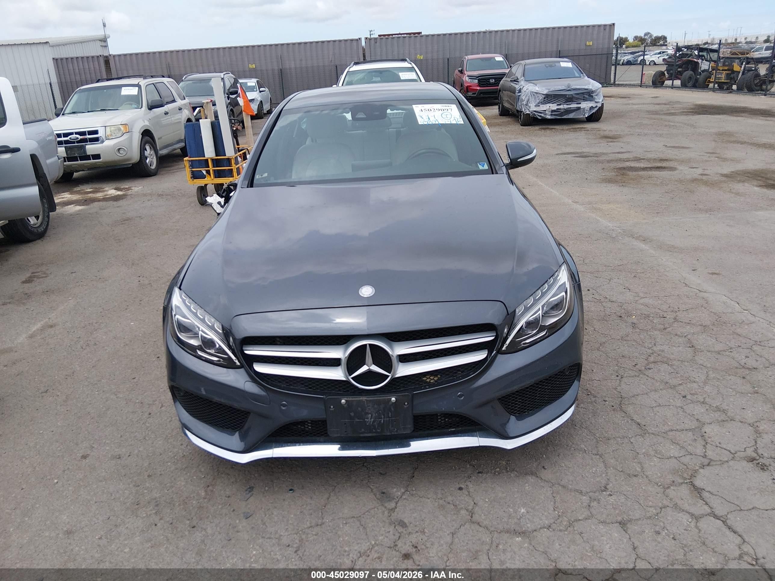 2015 Mercedes-benz C 300 Sport 4matic Gray vin: 55SWF4KB2FU008785