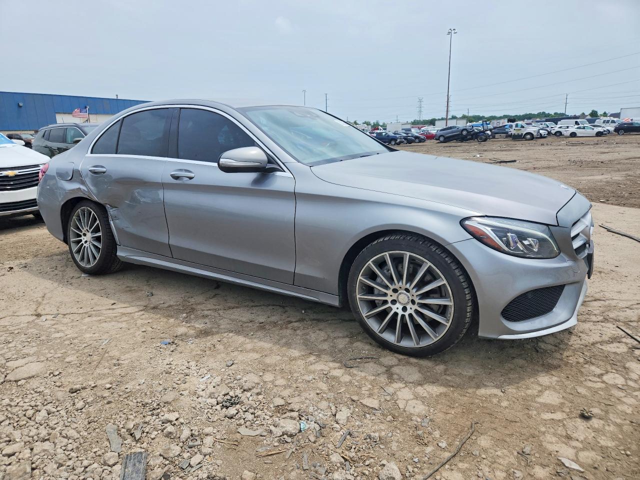 2015 Mercedes-benz C 300 4matic Silver vin: 55SWF4KB2FU016451