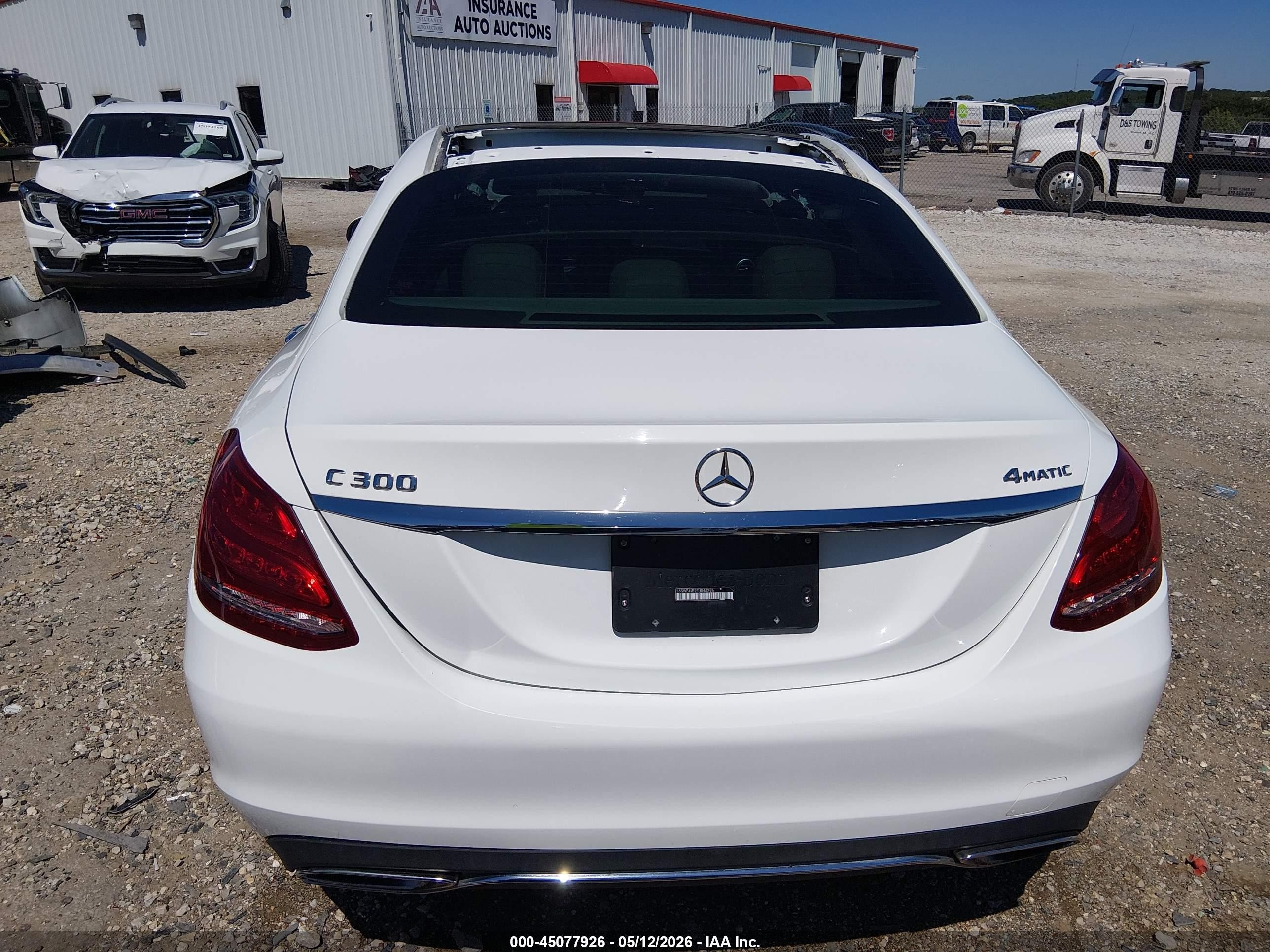 2015 Mercedes-benz C 300 4matic/luxury 4matic/sport 4matic White vin: 55SWF4KB2FU040295