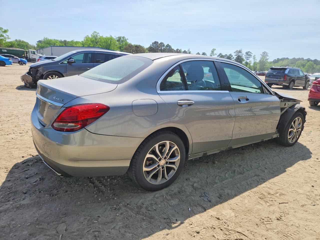 2015 Mercedes-benz C 300 4matic Gray vin: 55SWF4KB2FU049207