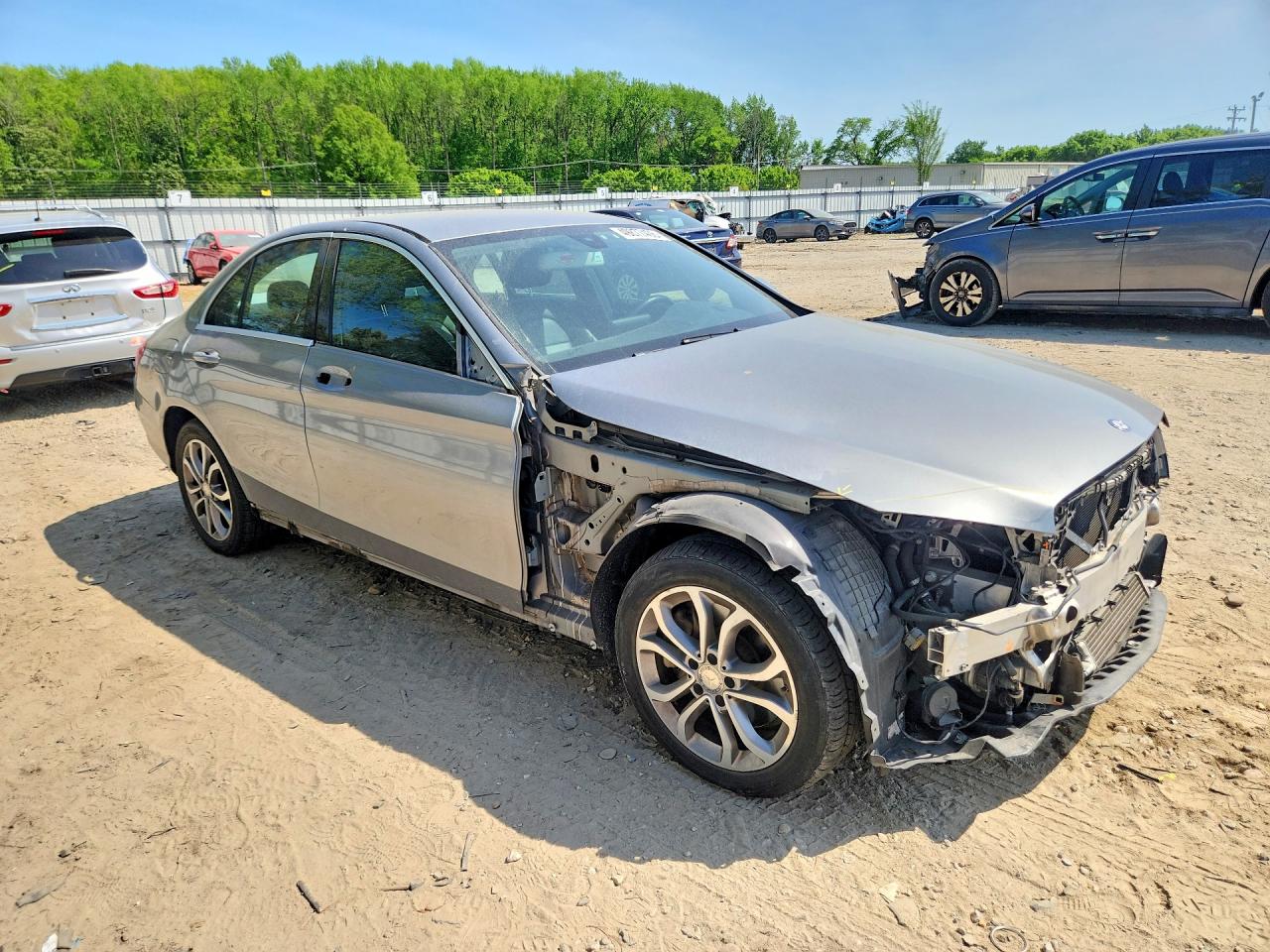 2015 Mercedes-benz C 300 4matic Gray vin: 55SWF4KB2FU049207