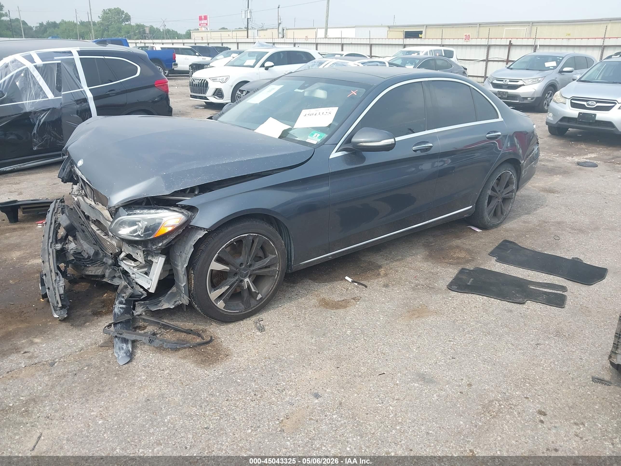 2015 Mercedes-benz C 300 4matic Gray vin: 55SWF4KB2FU049370
