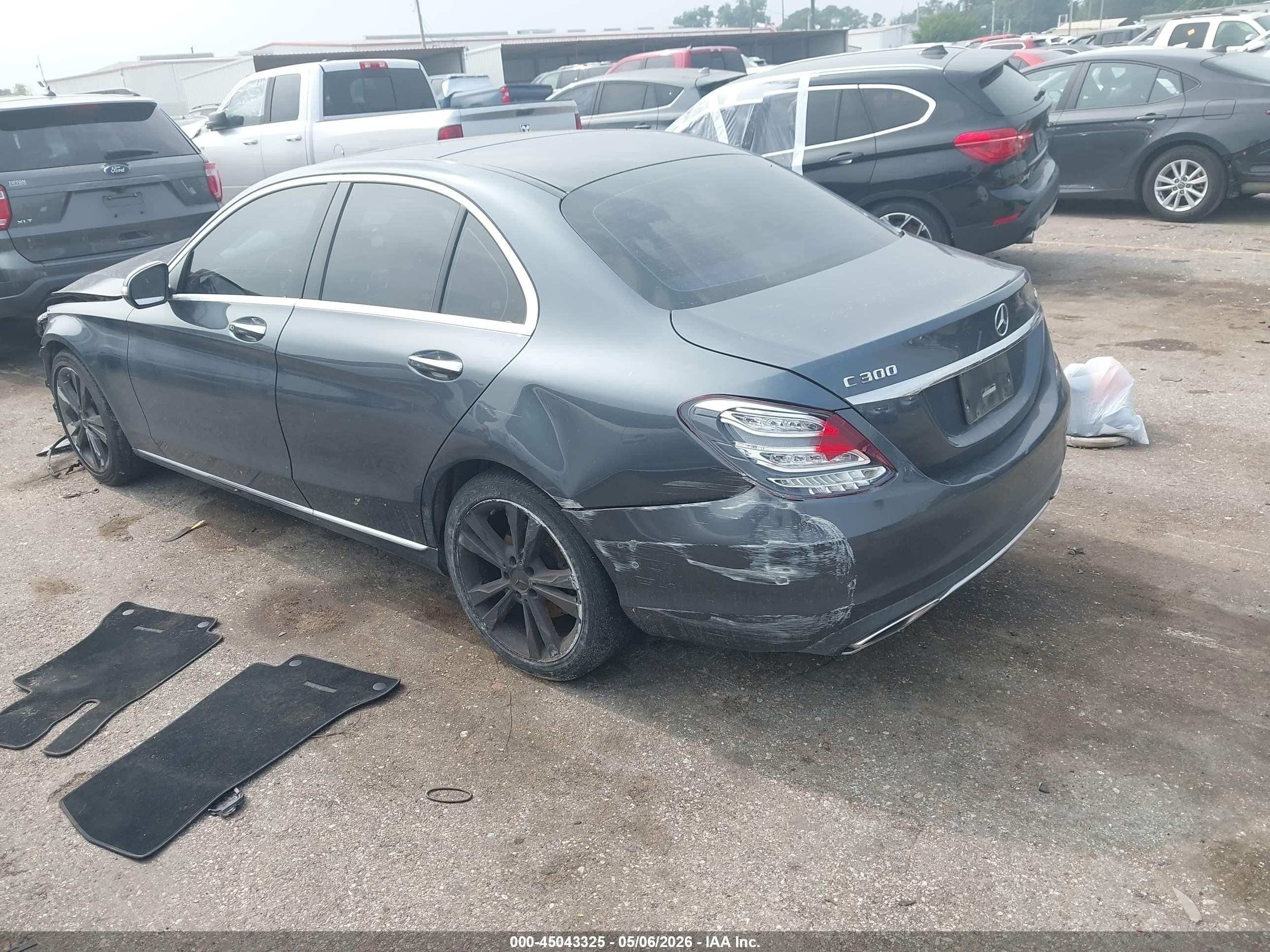 2015 Mercedes-benz C 300 4matic Gray vin: 55SWF4KB2FU049370