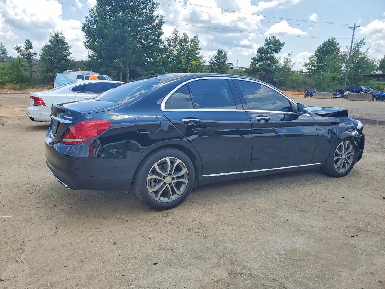 2015 Mercedes-benz C 300 4matic Black vin: 55SWF4KB2FU063978