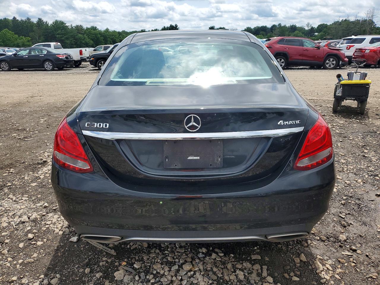 2015 Mercedes-benz C 300 4matic Black vin: 55SWF4KB2FU067318