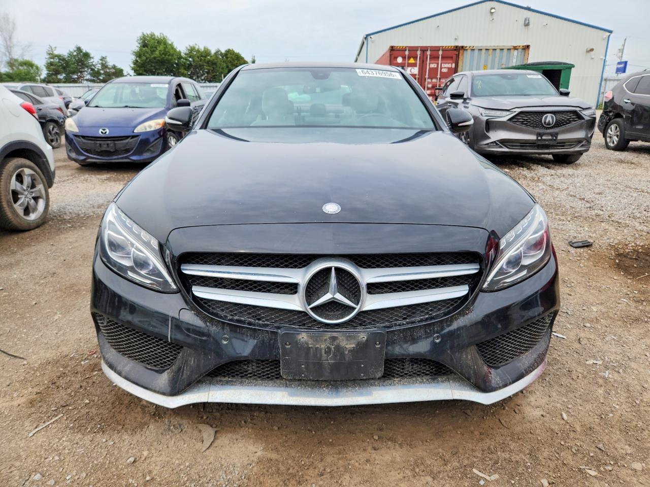 2015 Mercedes-benz C 300 4matic Black vin: 55SWF4KB2FU077332