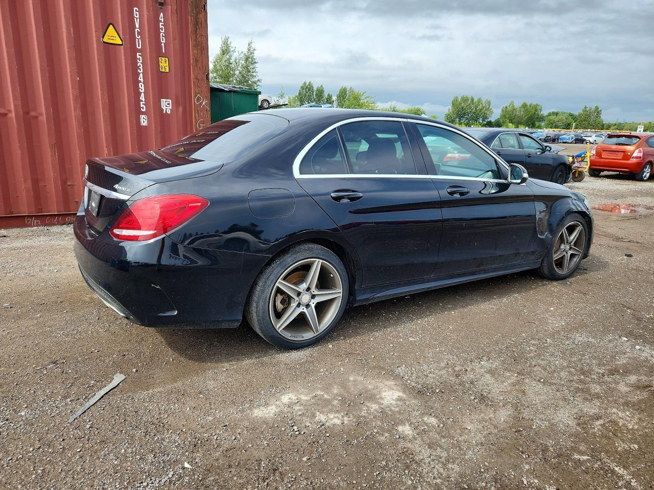 2015 Mercedes-benz C 300 4matic Black vin: 55SWF4KB2FU091103