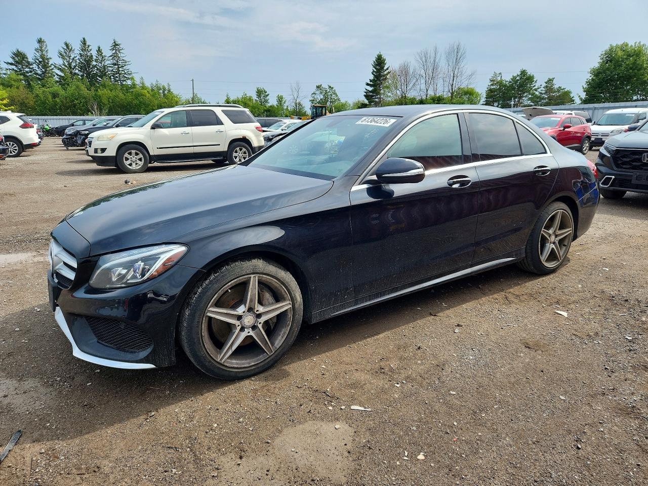 2015 Mercedes-benz C 300 4matic Black vin: 55SWF4KB2FU091103