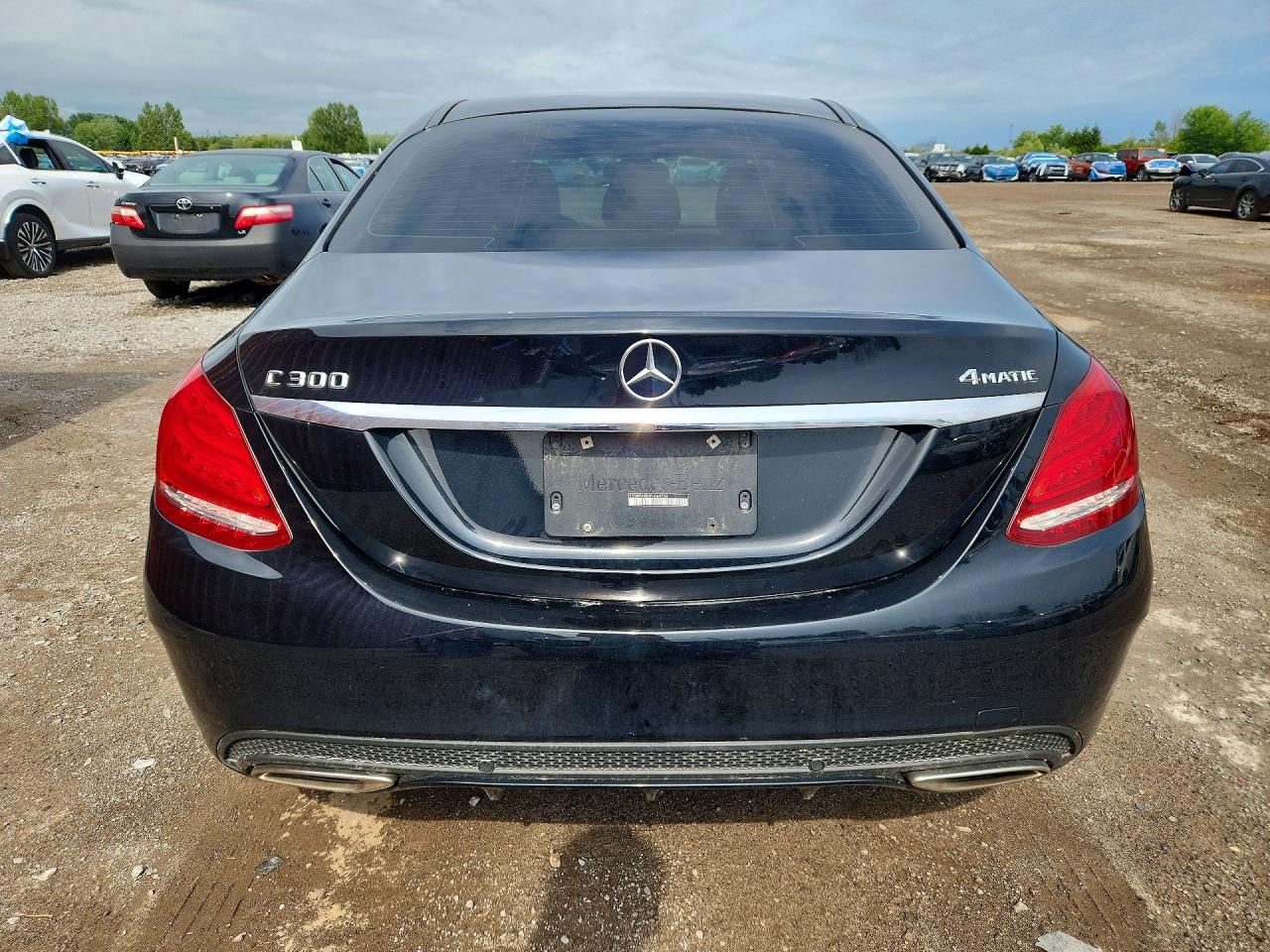 2015 Mercedes-benz C 300 4matic Black vin: 55SWF4KB2FU091103