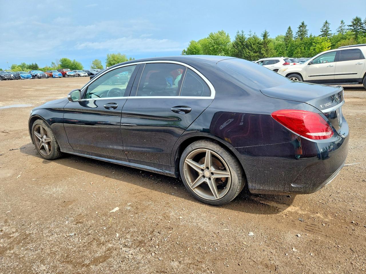 2015 Mercedes-benz C 300 4matic Black vin: 55SWF4KB2FU091103