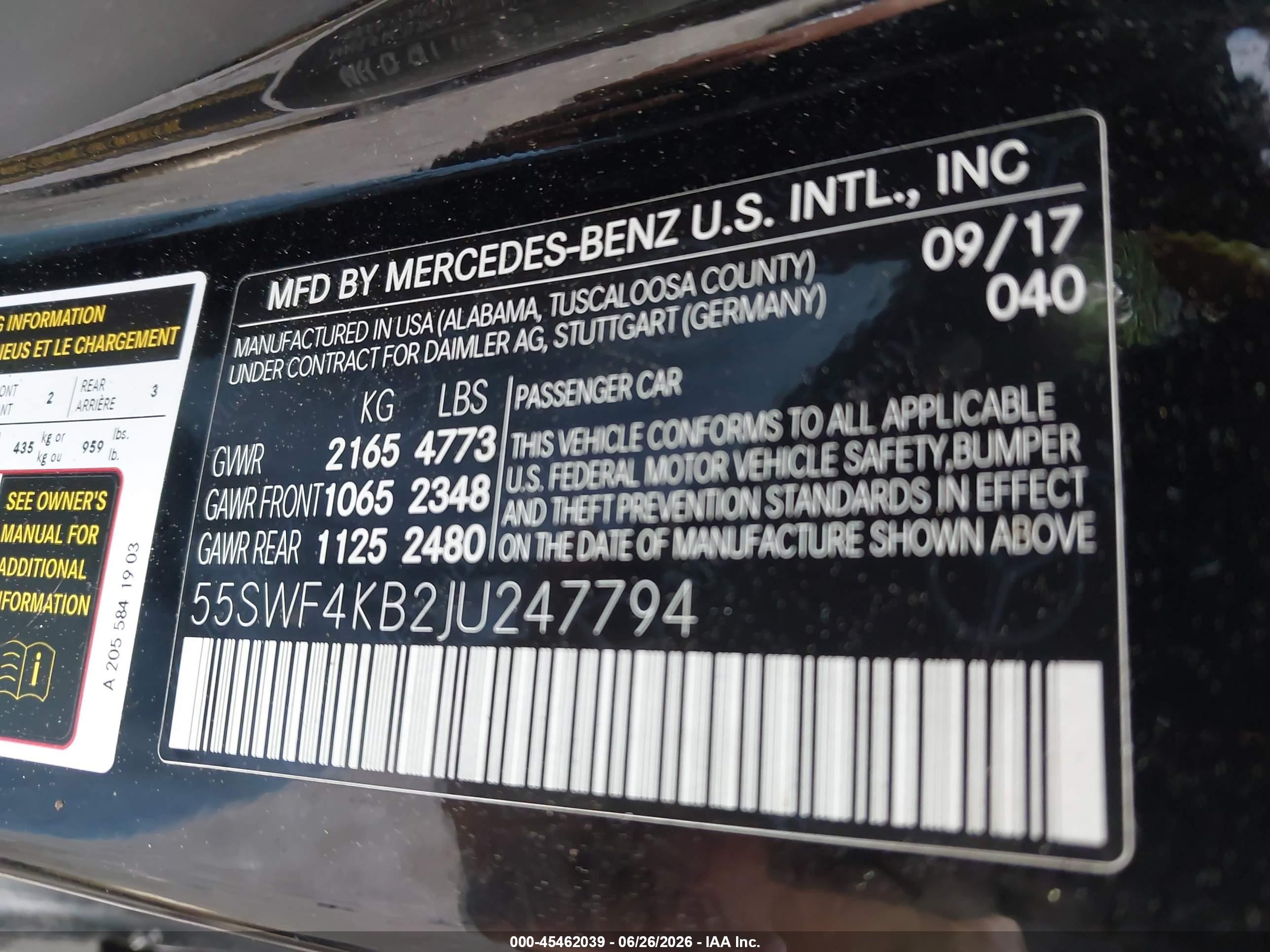 2018 Mercedes-benz C 300 4matic Black vin: 55SWF4KB2JU247794