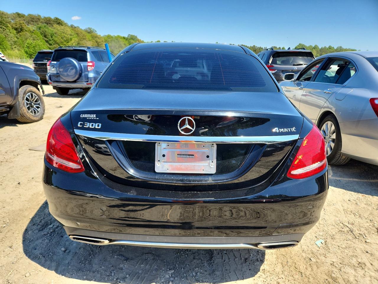 2015 Mercedes-benz C 300 4matic Black vin: 55SWF4KB3FU003062